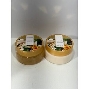 Spa Luxetique Vanilla Body Scrub & Shea Butter Body Lotion Set 3.6oz Duo NEW